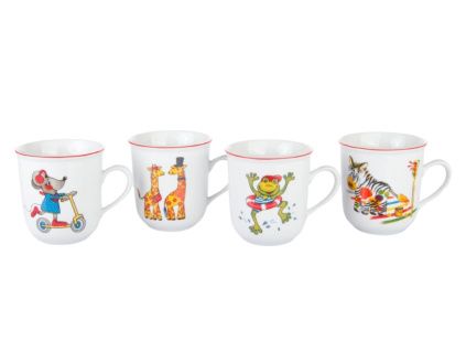 Sada dětských hrnků, zvířátka, 170 ml, Český porcelán, 4 ks