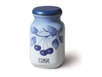 Dóza na cukr, 1 l, modré třešně, český porcelán, Thun