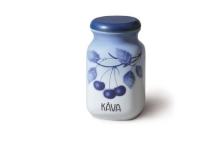 Dóza na kávu, 1 l, modré třešně, český porcelán, Thun