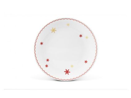 Vánoční porcelán, talíř dezertní, 21 cm, český porcelán, Leander