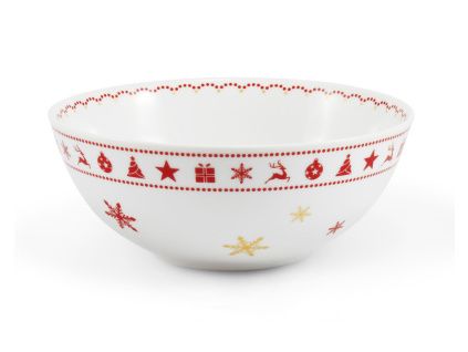 Vánoční porcelán, miska, 16 cm, český porcelán, Leander