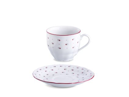 Šálek s podšálkem na kávu, český porcelán, Verona, 250 ml, Franceska, G. Benedikt