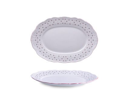 Mísa oválná, český porcelán, Verona, 32 cm, Franceska, G. Benedikt