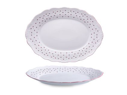 Mísa oválná, český porcelán, Verona, 40 cm, Franceska, G. Benedikt