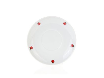 Podšálek, Baňák, 15 cm, berušky, Český porcelán Dubí