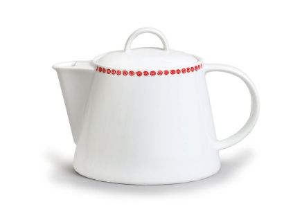 Konvice čajová, Odense, červená, 1,3 l, karlovarský porcelán, Thun