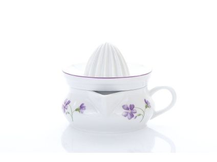 Lis na citrón, 2dílný komplet, fialky, Český porcelán