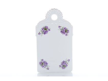 Podnos na chléb, 27,5 cm, fialky, Český porcelán