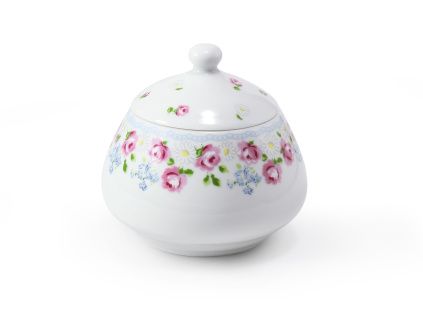 Cukřenka, český porcelán, 0,30 l, RoseLine, Leander