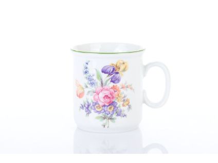 Hrnek Gaston, Český porcelán Dubí, 0,22 l, kosatec