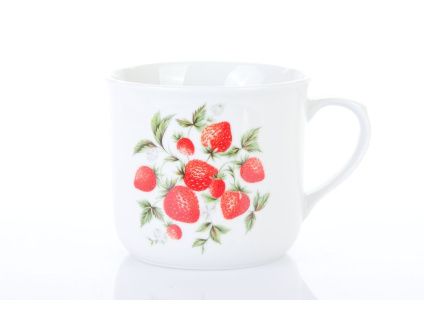 Hrnek Vařák, 0,65 l, Český porcelán Dubí, jahody