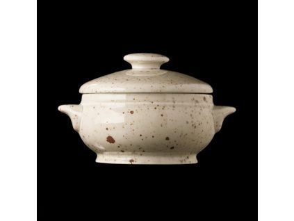 Šálek na polévku s víčkem, český porcelán, 500 ml,  Lifestyle Natural, G. Benedikt