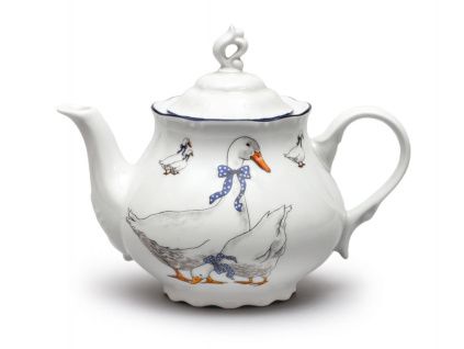 Čajová konvice, husy, 1,2 l, porcelán, Constance, Thun
