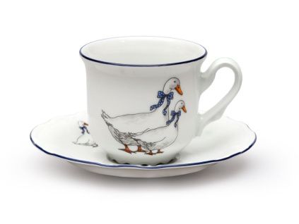 Šálek s podšálkem, husy, 230 ml, porcelán, Constance, Thun