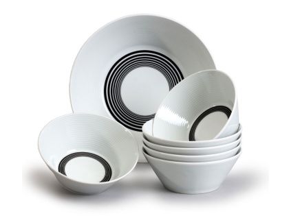Lea, kompotová souprava, kružnice, porcelán, 7 d., Thun