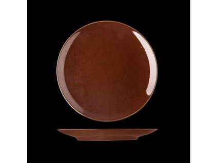 Talíř mělký "coup", český porcelán, 21 cm,  Lifestyle Cocoa, G. Benedikt