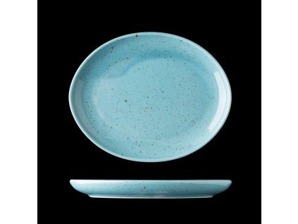 Podnos oválný, český porcelán, 20 cm, Lifestyle Articblue, G. Benedikt