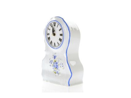 Hodiny krbové, český porcelán, Bernadotte, 22 cm, pomněnky, Thun