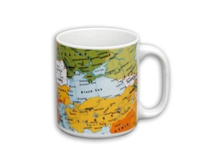 Hrnek, Big, český porcelán, mapa, 500 ml, Thun