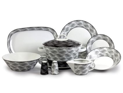 Tom, jídelní souprava, porcelán, vlnky, Thun, 25 d.