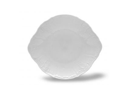Bernadotte, bílý koláčový talíř, 27 cm, porcelán, Thun 1794