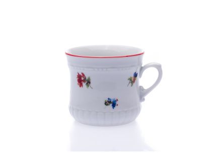 Hrnek Perlový malý, 0,26 l, házenka s proužkem, Český porcelán