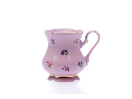 Hrnek z růžového porcelánu, 0,25 l, házenka, Leander