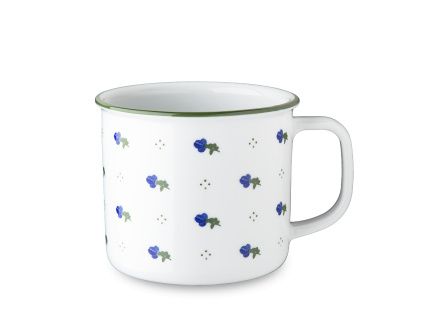Velký plecháček, porcelán, modré kytičky, 750 ml, G. Benedikt