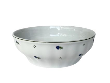 Mísa válcová, porcelán, modré kytičky, 24 cm, G. Benedikt