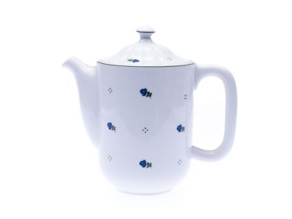 Porcelánová konvice, modré kytičky, 1,15 l, G. Benedikt