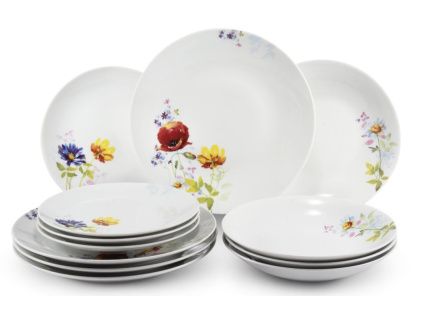 Talířová sada, český porcelán, Palouček, Leander, 12 d.