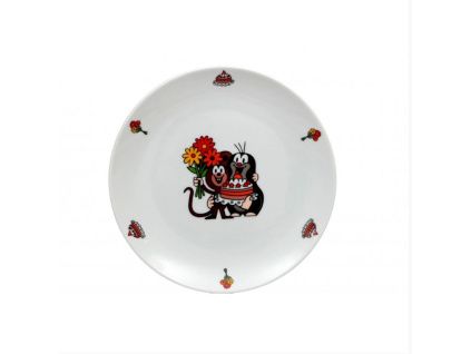 Krteček a dort, mělký talíř, 21 cm, český porcelán, Thun