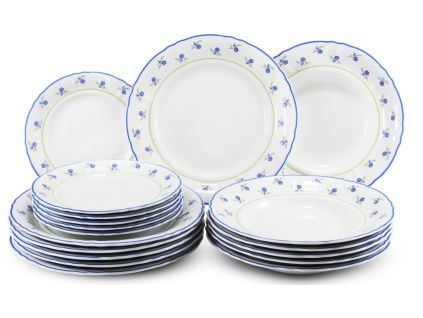 Talířová sada, porcelán, pomněnky, Sonáta Leander, 18 d.