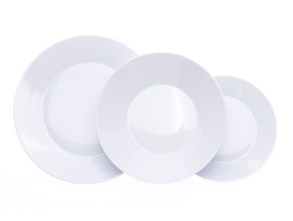 Tom PR, talířová souprava, bílá, porcelán, Thun,  18 d.