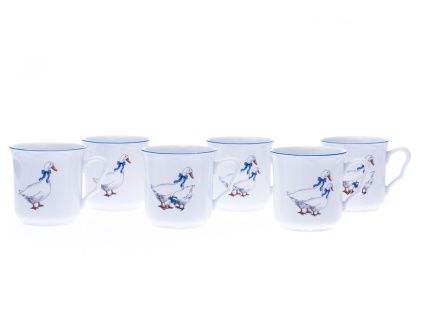Sada hrnků, husy, Karel, 270 ml, Český porcelán, 6 ks