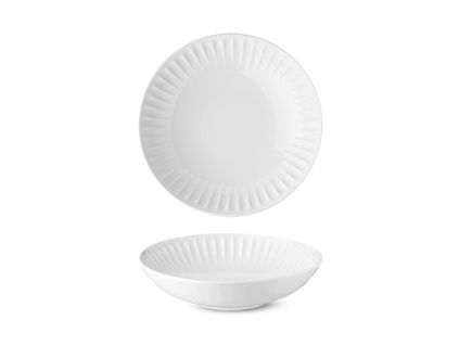 Talíř hluboký, bílý, Ribby, 22 cm, porcelán, G. Benedikt
