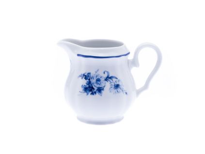 Rose, mlékovka vysoká, porcelán, modré růže, 250 ml, Thun