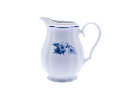 Rose, mlékovka vysoká, porcelán, modré růže, 1 l, Thun