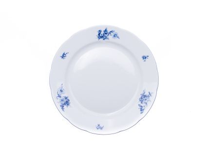 Rose, mísa mělká, porcelán, modré růže, 30 cm, Thun