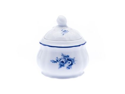 Rose, cukřenka, porcelán, modré růže, 250 ml, Thun