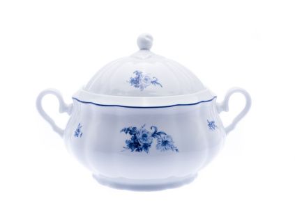 Rose, mísa polévková, porcelán, modré růže, 2,6 l, Thun