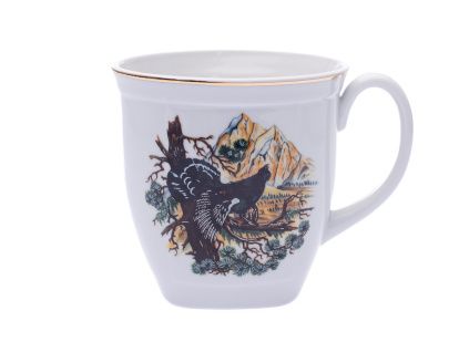 Hrnek hranatý 0,60 l, myslivecký porcelán, Leander