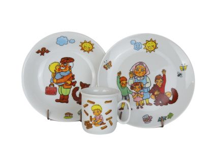 Dětská porcelánová sada, Honzíkova cesta, Thun RZ, 3 d.