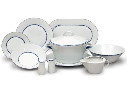 Tom, jídelní souprava, porcelán, rozpitá modř, Thun, 25 d
