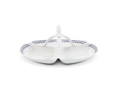Kabaret trojdílný, 29,5 cm, český porcelán, Hyggeline, modrá, Leander