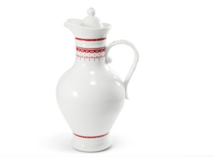 Džbán s víkem, 2,3 l, český porcelán, Hyggeline, červená, Leander
