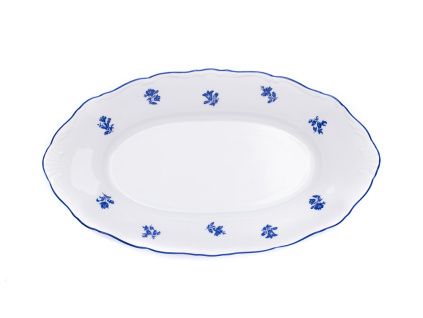 Mísa přílohová 26 cm, Ophelia modrá házenka, porcelán Thun RZ