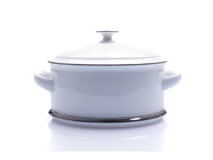 Sabina, polévková mísa. 2,50 l, platinový proužek, Leander