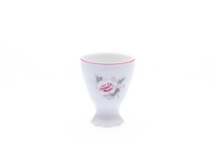 Kalíšek na vejce, Bernadotte, růže, růžový proužek, porcelán Thun
