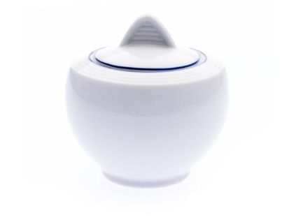 Cukřenka, 350 ml, Lea, modrá linka, český porcelán, Thun